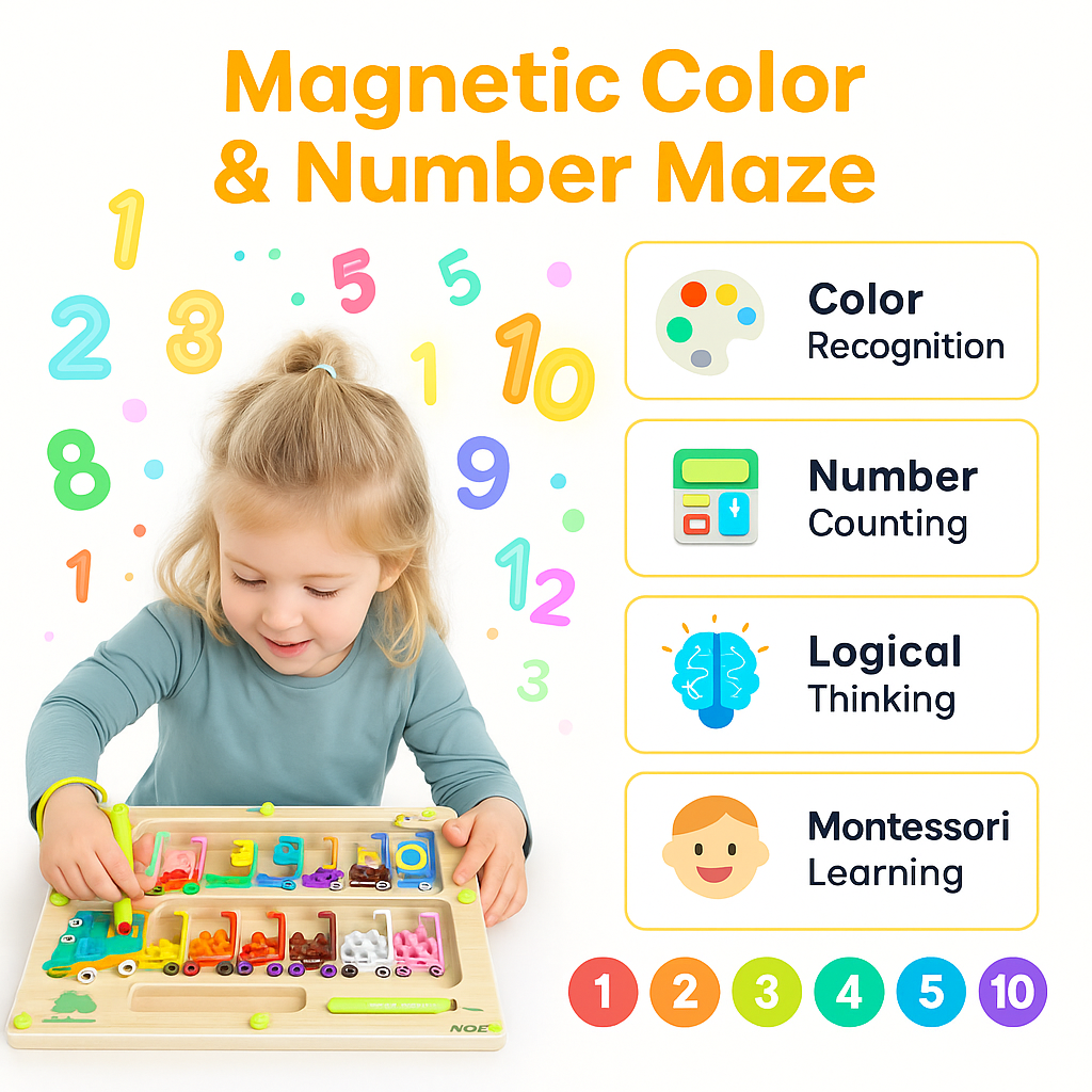 Avora™ Magnetic Color & Number Maze